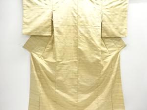 アンティーク　よろけ横段織出し手織り節紬着物